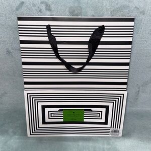 kate spade Black Striped Gift bag